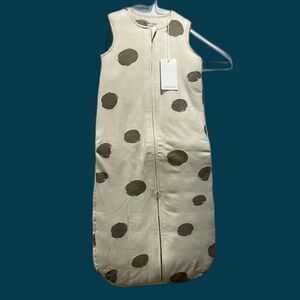 Hart+Land Eggnog and Simply Taupe Polka Dot Sleep Sack 0-6 M